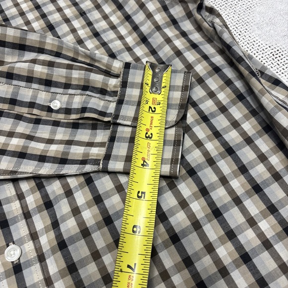 DOCKERS Shirt Men's Long Sleeve Collared Woven Oxford Plaid Medium Preppy - Picture 8 of 11